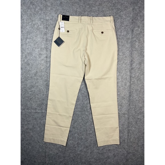 Brooks Brothers Milano Fit Mens Khaki Chino Pants Size 32x30 Casual Dress - Picture 4 of 5